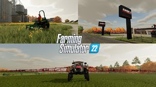 Spraying postemerge mowing and buying harvest equipment  FS22 Present day series [upl. by Natanhoj]