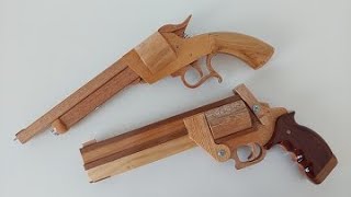 LeMat and Vashs revolver — Free rubber band gun plans [upl. by Siobhan]