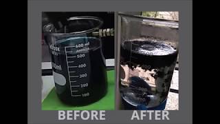 ELECTROCOAGULATION  Electrochemical Processes Tested on Lab  Before vs After [upl. by Cadmann]