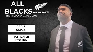 ALL BLACKS Ardie Savea chats after the 4th successive loss to the Springboks [upl. by Treb]