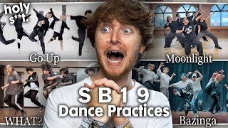 SB19 DANCE PRACTICES Go Up Bazinga Moonlight What  Reaction [upl. by Deena]