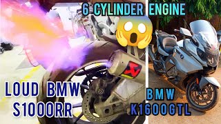 6 Cylinder Bike BMW K1600GTL😱Full System Exhaust Install BMW S1000RR [upl. by Placidia]