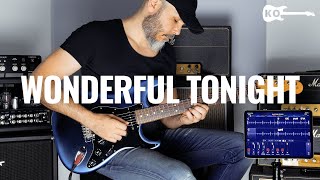 Eric Clapton  Wonderful Tonight  Electric Guitar Cover by Kfir Ochaion  Jamzone App [upl. by Innavoeg303]