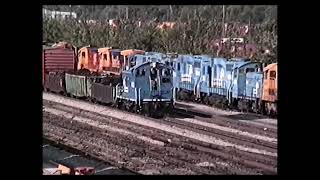 Conrail 9378 Switching at Works Altoona Yard July 1994 [upl. by Katrine]