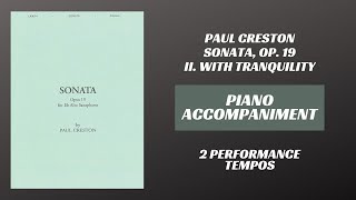 Paul Creston  Sonata Op 19 mvt II Piano Accompaniment [upl. by Siduhey]