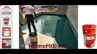 Nitoproof 600 PF Waterproofing membrane coating  SVR CIVIL TECHNOLOGIES  8008994163 Vizag [upl. by Celka672]