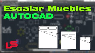 Autocad  Escalar Muebles Bloques u objetos [upl. by Meredi]