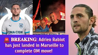 🚨 𝐁𝐑𝐄𝐀𝐊𝐈𝐍𝐆 Adrien Rabiot has just landed in Marseille to complete OM move 🔵⚪️ [upl. by Atiuqiram]