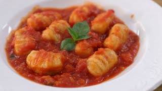 Gnocchi with Tomato Sauce Recipe  How to Make Gnocchi [upl. by Bisset]