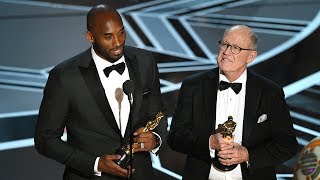 Kobe Bryant Wins Oscar For Best Animated Short amp Takes Shot At Fox News Laura Ingraham [upl. by Romeon]