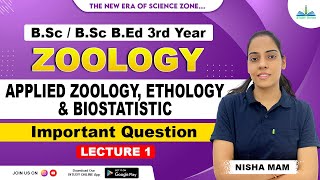 Applied Zoology  Ethology  Biostatic  Part1 Important QuestionBSc Final Year  iSTUDY Online [upl. by Beitnes]