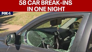 Carrollton police investigate 58 car breakins on Sunday night [upl. by Charteris]