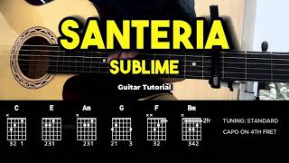 Santeria  Sublime  Easy Guitar Chords Tutorial For Beginners CHORDS amp LYRICS guitarlessons [upl. by Ralip]