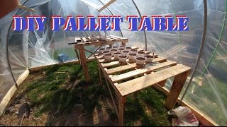 DIY pallet table for greenhouse or utility [upl. by Austine]