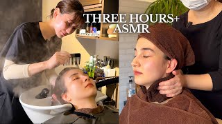 Worlds Best THREE HOURS ASMR Compilation of Japanese Head Bath Soft Spoken [upl. by Neetsirk]