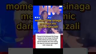 Momen tdk sopan Gita sinaga rebut mic dari AlGhazali shortvideo menikah trending [upl. by Aterg]