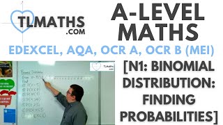 ALevel Maths N119 Binomial Distribution Finding Probabilities [upl. by Manya689]