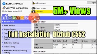 How to Setup Printer and Scanner Konica Minolta Bizhub C552 [upl. by Assed]