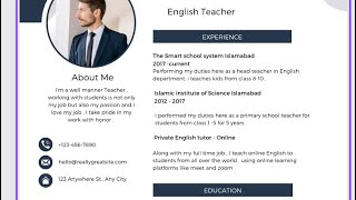 How to make Perfect CV  RESUME in Canva on Mobile [upl. by Alard]