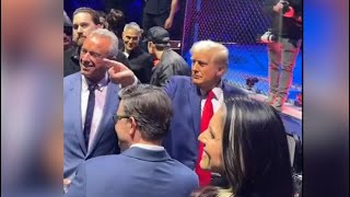 CAUGHT ON CAMERA Presidentelect Donald Trump at UFC 309 [upl. by Savick]