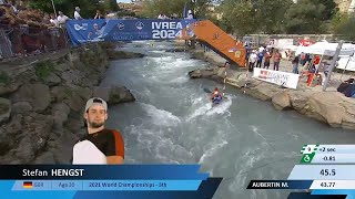 Stefan Hengst  Kayak SemiFinal  2024 ICF Canoe Slalom World Cup Ivrea Italy [upl. by Kissiah135]