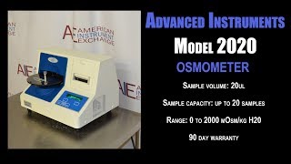 Advanced Instruments model 2020 osmometer 3350C METER [upl. by Liddle]