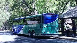 Yosemite Park Shuttle MCI D4500 departs visitors center [upl. by Llirred]