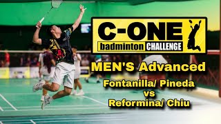 COne Badminton Challenge v70  Fontanilla Pineda vs Reformina Chiu  Mens Advanced [upl. by Annaj]