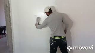 Finisarea pereților cu glet Smoothing the walls with plaster [upl. by Kahlil]