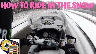 How to ride a motorcycle in the snow WARNING I SING read description Riding tips and help [upl. by Ball]