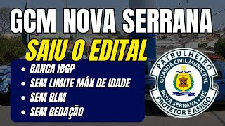 Saiu o edital GCM Nova Serrana  Não tem RLM e Redação [upl. by Noevad]