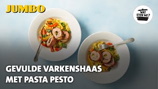 Wat eten we Gevulde varkenshaas met pasta pesto [upl. by Tengler]