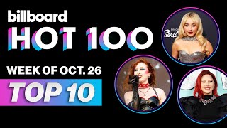 Billboard Hot 100 Top 10 Countdown For October 26 2024  Billboard News [upl. by Ahsieyt]