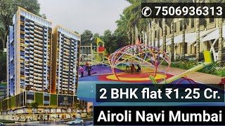 2 BHK Flat Sale in Airoli Near Station amp Mindspace 7506936313 2bhk flat proviso mapple [upl. by Anoo]