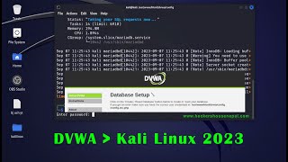 How to install DVWA in Kali Linux 2023 Tutorial [upl. by Atnauq94]