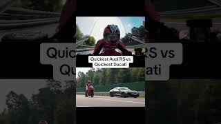 Audi RS etron GT Performance vs Ducati Panigale V4S [upl. by Nylrebmik]