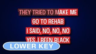 Amy Winehouse  Rehab  Karaoke Lower Key [upl. by Muffin]