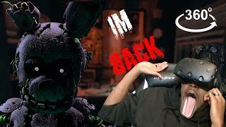 SPRINGTRAP IS BACK  360  FNAF  Five Nights At Freddys HTC Vive REACTION [upl. by Nerraf]