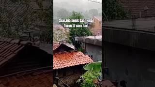 Suasana Perkampungan saat Hujan di Sore hari suasanapedesaan hujan shortvideo shorts [upl. by Ensign]