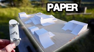 Turning Paper Into A Fingerboard Skate Park [upl. by Nnairb]