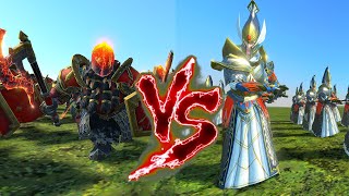 Infernal Ironsworn VS Swordmasters of Hoeth Total War Warhammer 3 [upl. by Wales770]