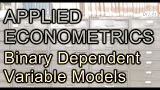 Categorical Dependent Variables 03 Logit and Probit Models [upl. by Anaes73]