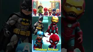 Team Avengers Part 2 Spiderman🆚 Batman🆚 Ironman🆚 Captain America Transform coffindance tileshop [upl. by Eila]