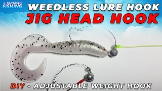 Best Fishing Tips  How To Make Adjustable Weedless Jig Head Hook With Weight Sinker Easily [upl. by Ardnohsal938]