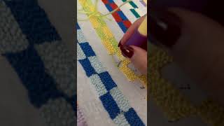 Relaxing 😌 punchneedle asmrvideo asmr tufting [upl. by Charita]