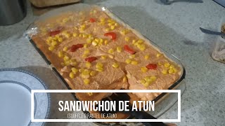 Como hacer Sandwichon Receta pastel o souffle de Atun  Tuna Souffle Recipe [upl. by Camile788]