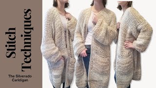 The Silverado Cardigan Crochet Pattern Stitch Techniques [upl. by Nagol]