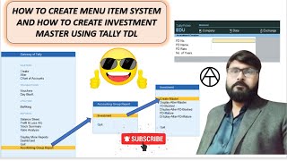 How to Create Menu System and Investment Master  anuragtiwari7149 [upl. by Ylsel]