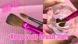 HOW TO KEEP YOUR NAIL BRUSH FLAT  CONDITIONED 🩷 [upl. by Tema849]