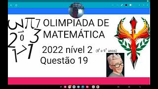 Olimpíada de matemática 2022 nível 2 questão 19 A figura abaixo é formada por dois quadrados [upl. by Phyllys]